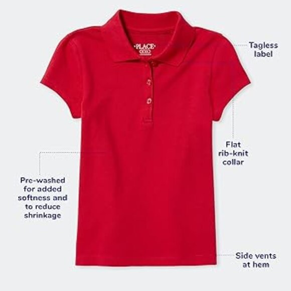 Children's Place, 4 Pack, NWT, Large, Short Sleeve Pique Polo - Picture 2 of 4